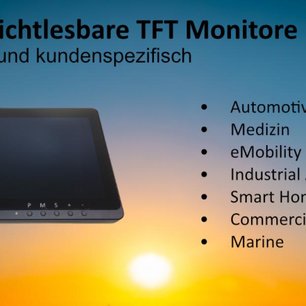Sonnenlichtlesbare TFT Monitore