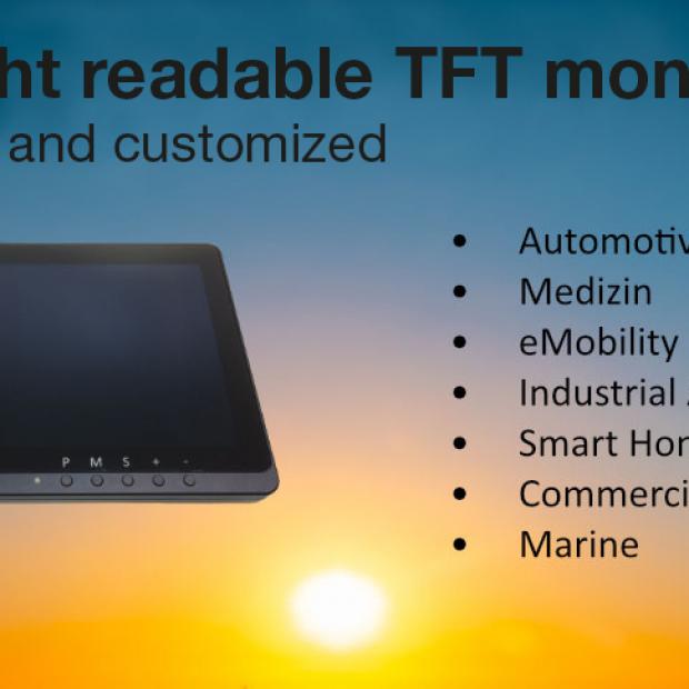 Sunlight readable TFT monitors